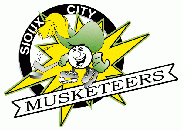 sioux city musketeers 1997-2000 primary logo iron on heat transfer...